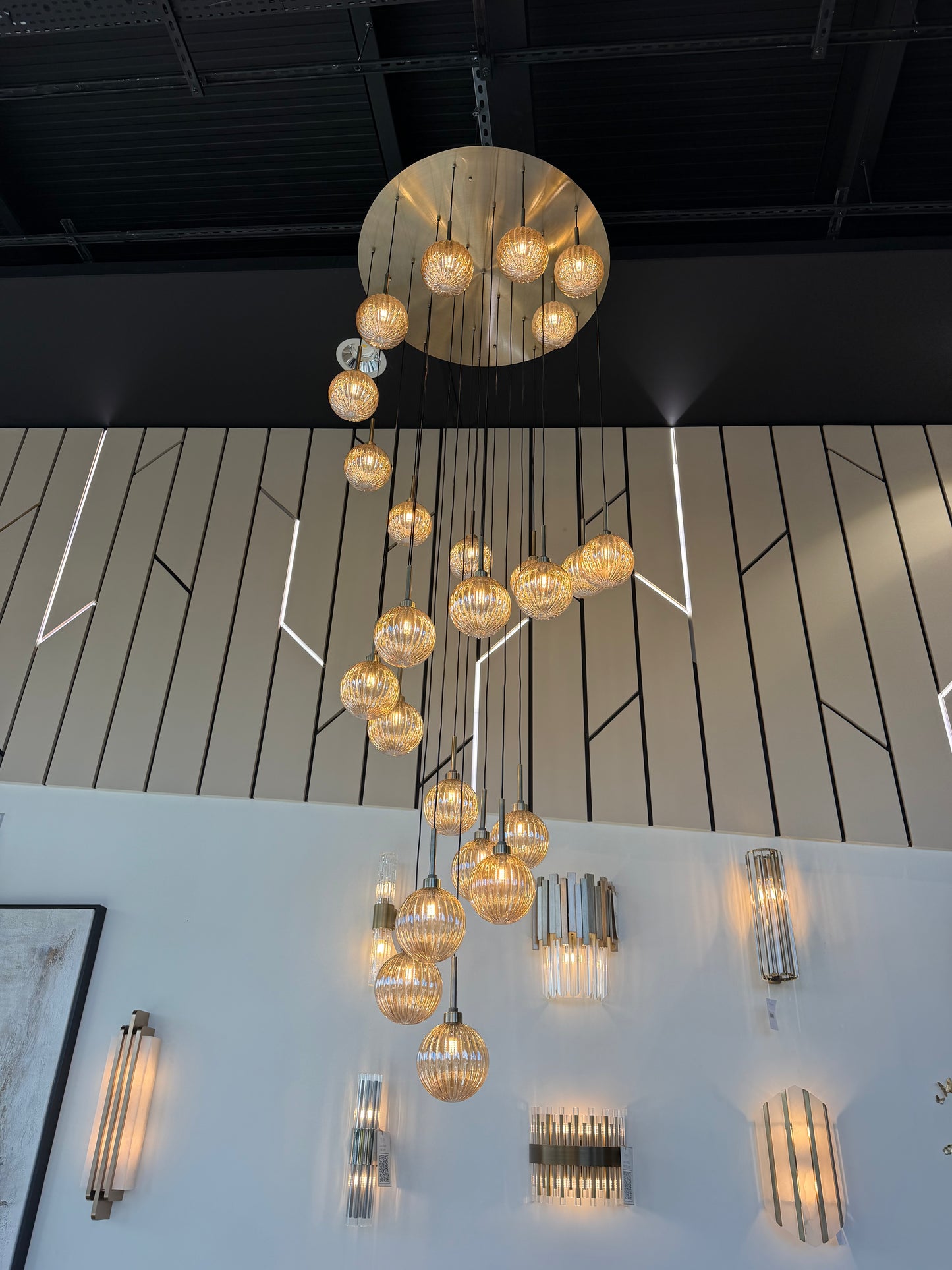Amber Luxe Cluster Chandelier