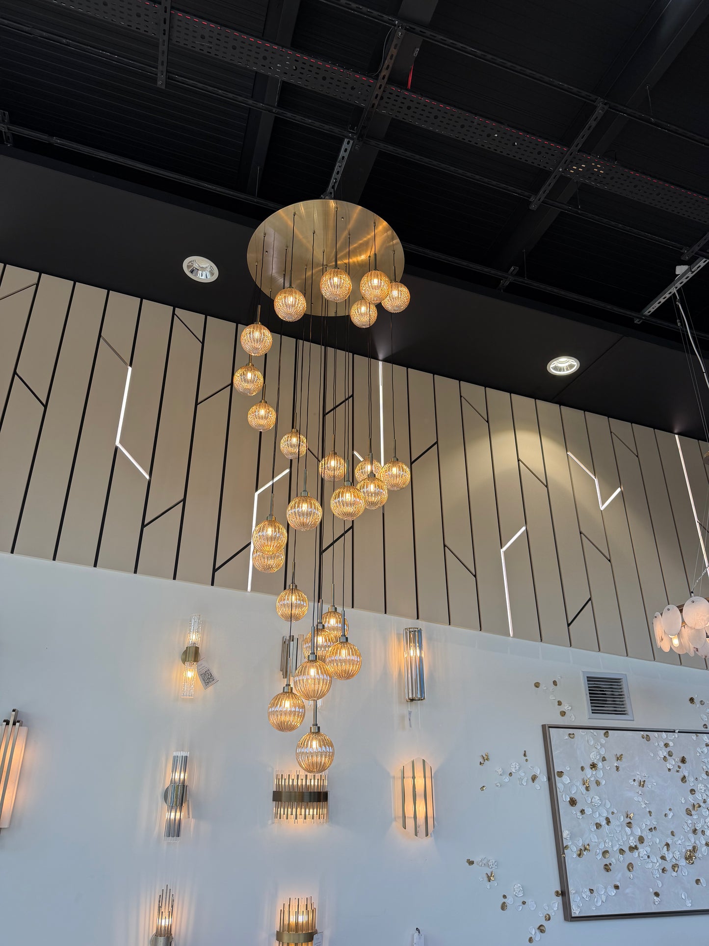 Amber Luxe Cluster Chandelier