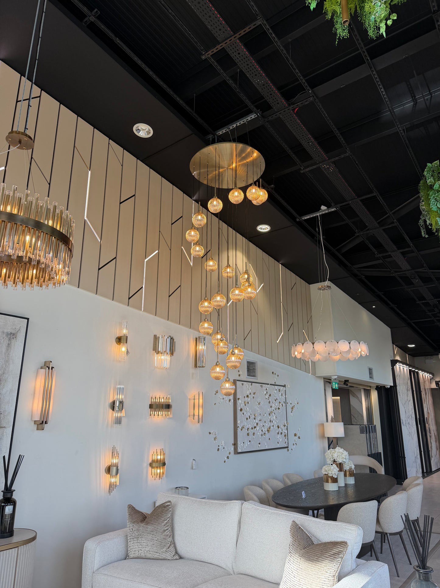 Amber Luxe Cluster Chandelier