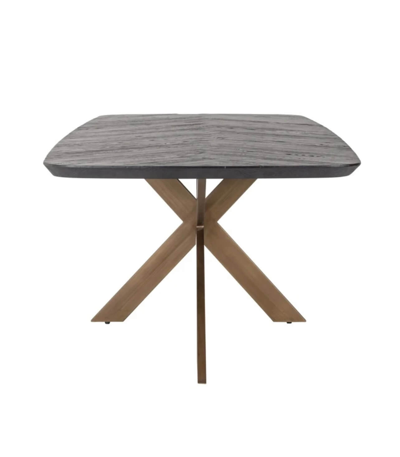 Dark Coffee Curved Edged Dining Table