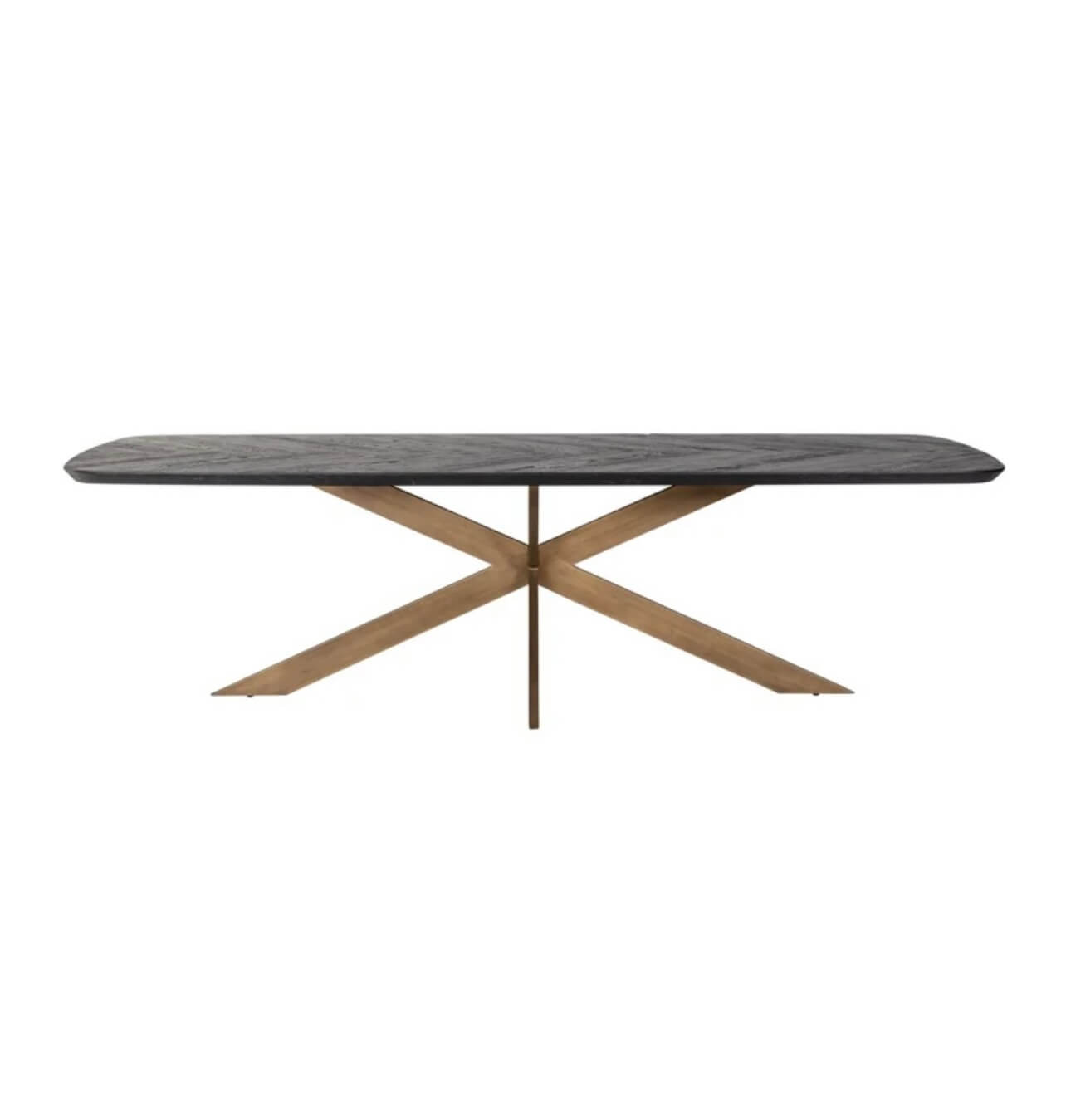 Dark Coffee Curved Edged Dining Table