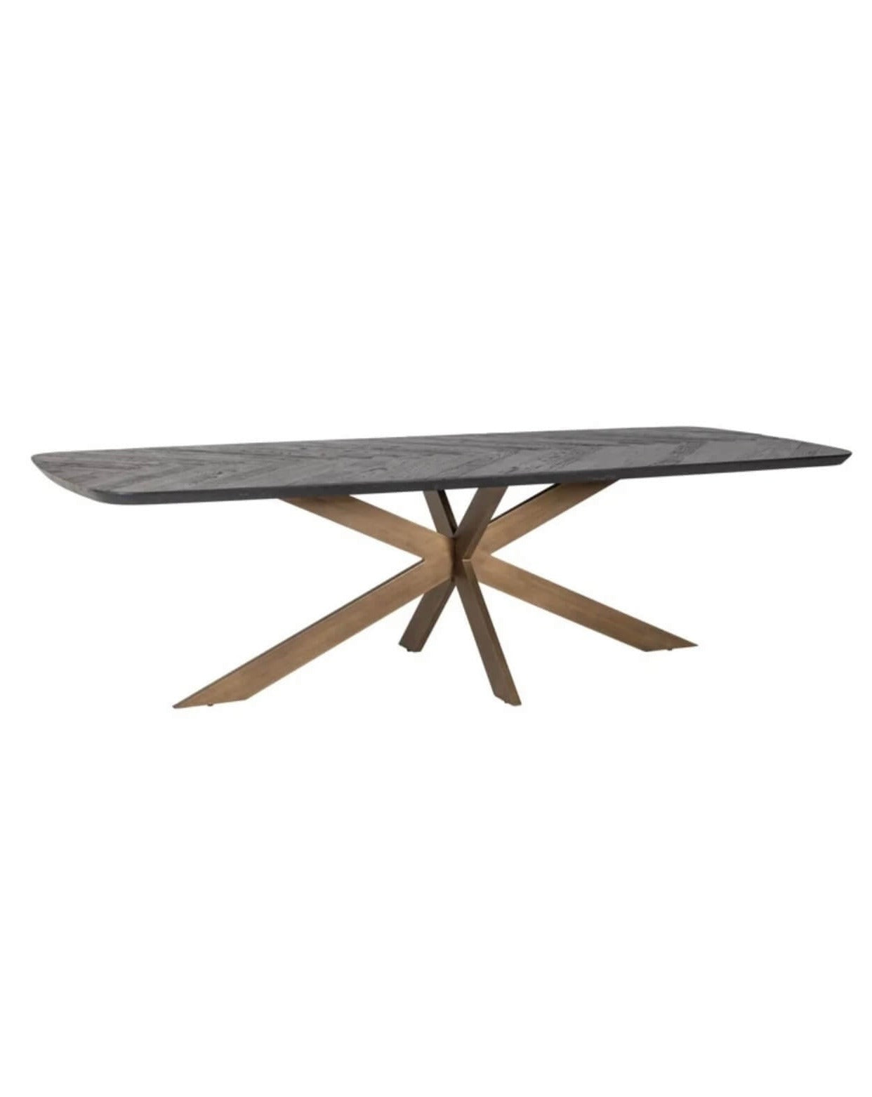 Dark Coffee Curved Edged Dining Table