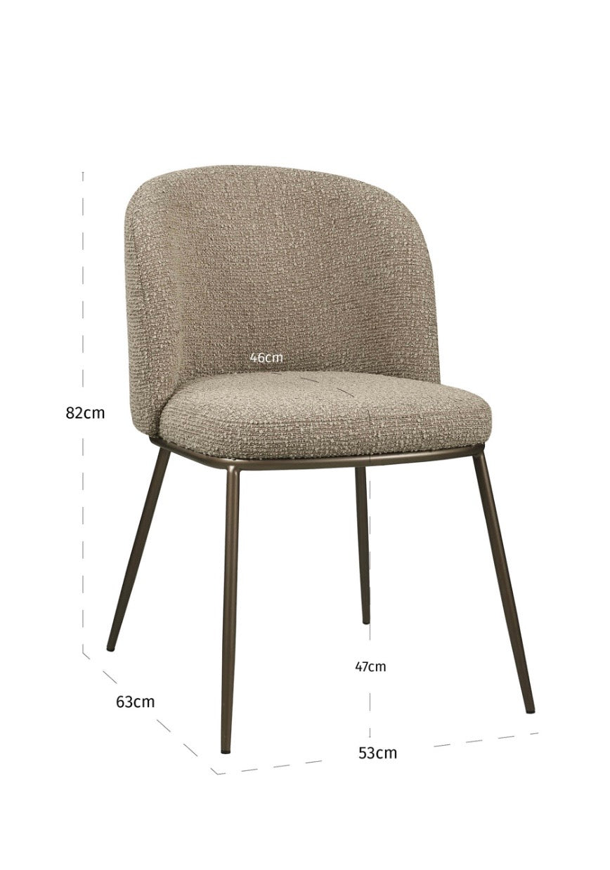 Mocca Bronze Dining Chair Set Of 2