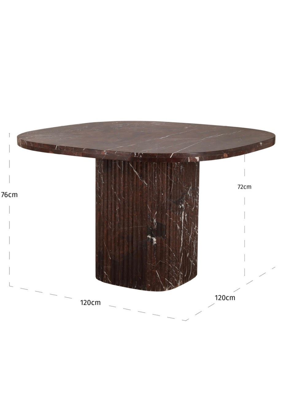 Burgundy Marble Dining Table