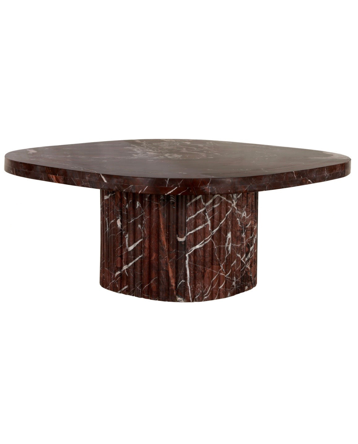 Burgundy Marble Coffee Table
