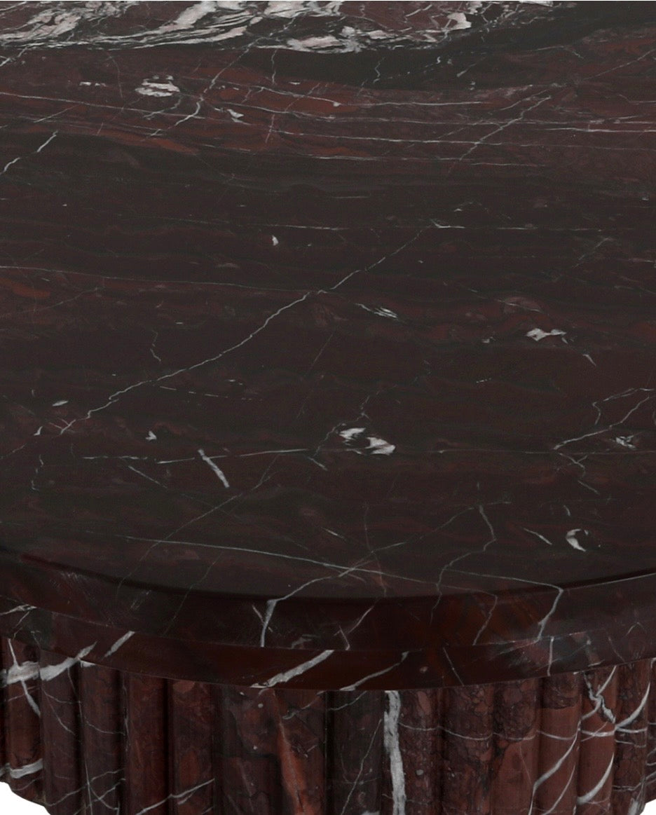 Burgundy Marble Coffee Table