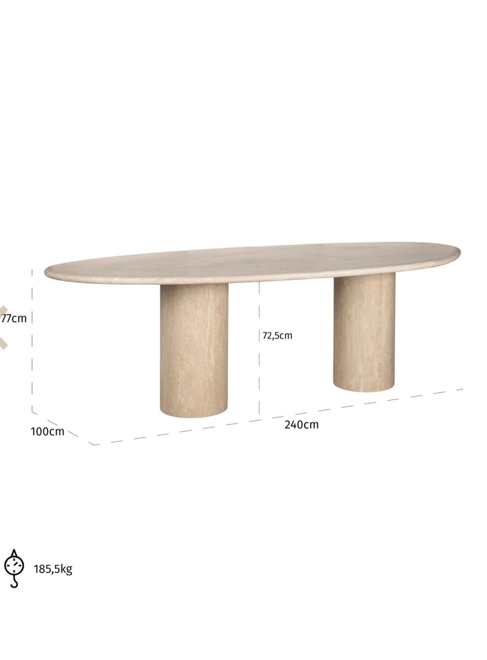 Travertine Dining Table