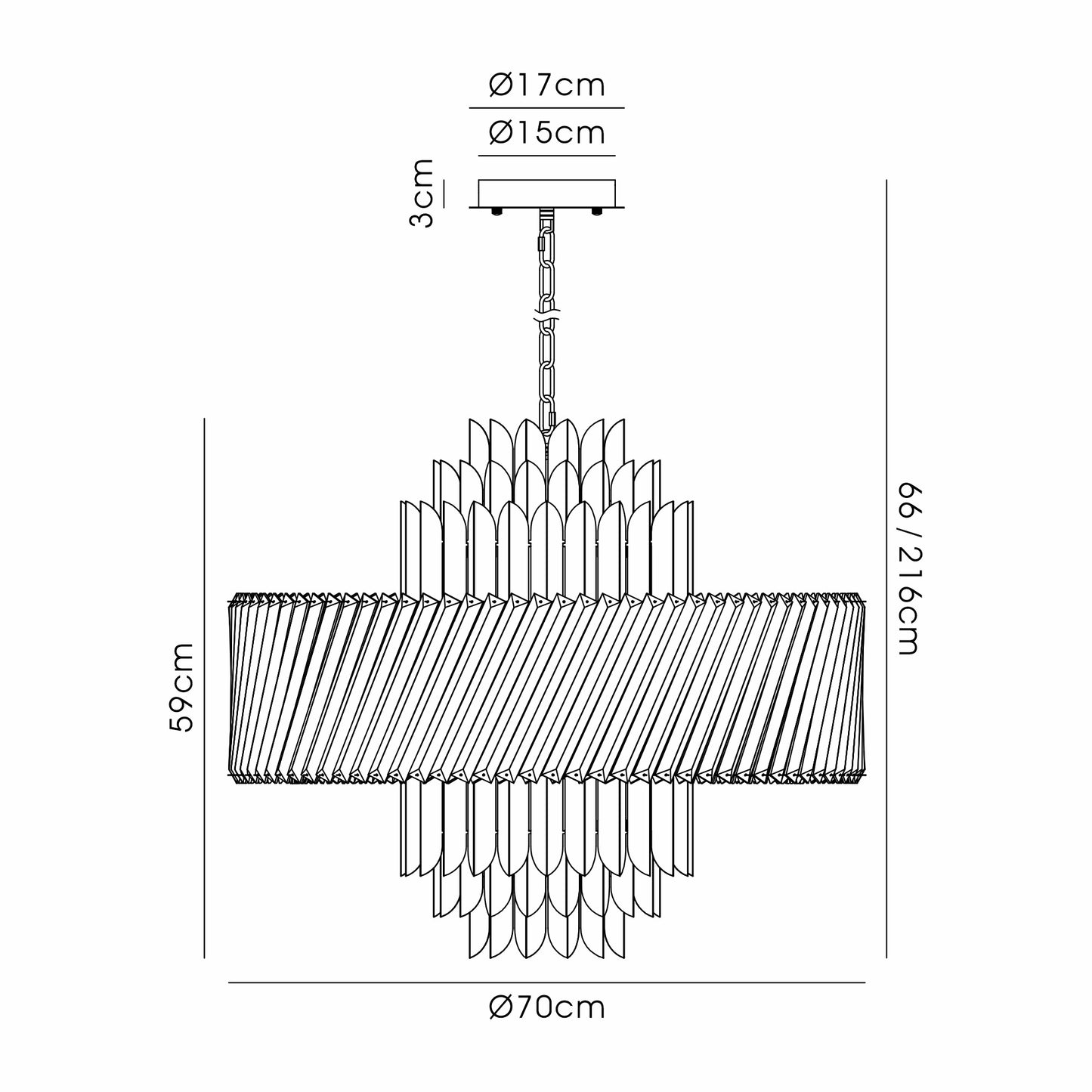 Elaris Brass Chandelier