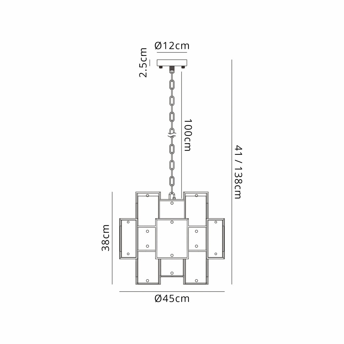 Marmo 45cm Chandelier