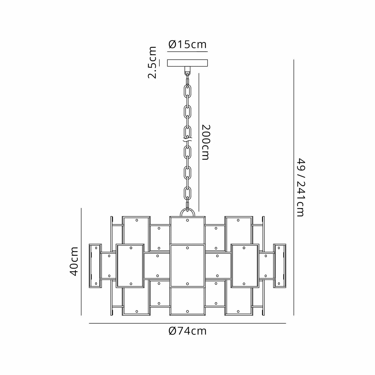 Marmo 74cm Chandelier
