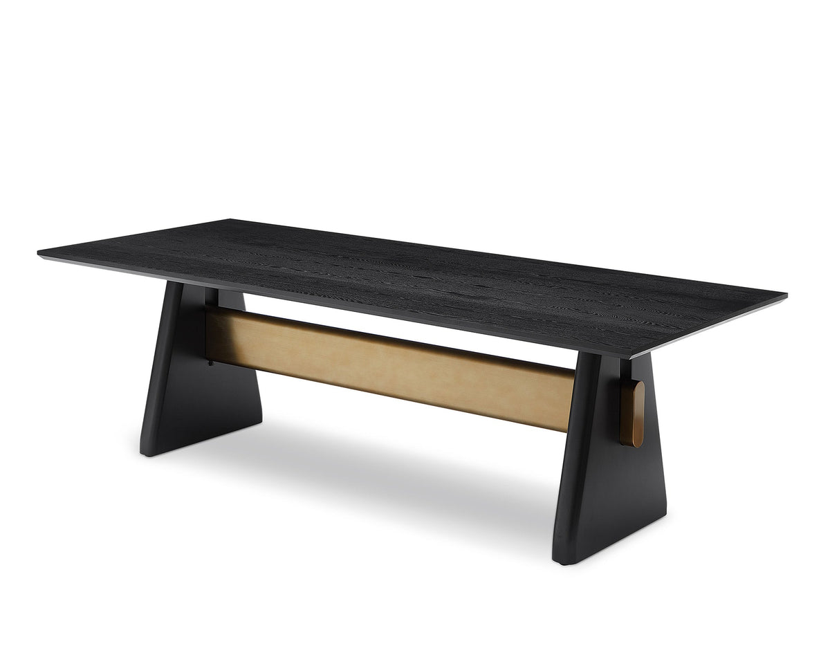 Liang & Eimil Walden Dining Table - Black Oak Veneer/Brushed Brass