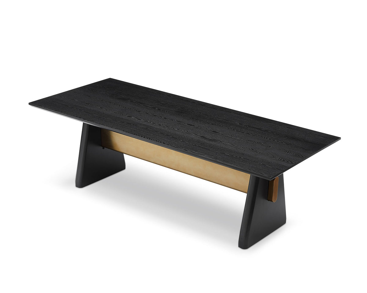 Liang & Eimil Walden Dining Table - Black Oak Veneer/Brushed Brass