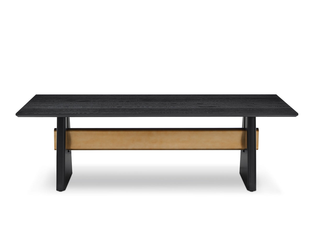 Liang & Eimil Walden Dining Table - Black Oak Veneer/Brushed Brass