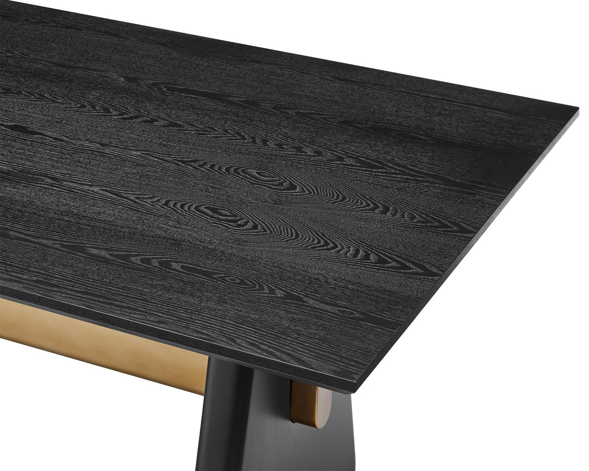 Liang & Eimil Walden Dining Table - Black Oak Veneer/Brushed Brass