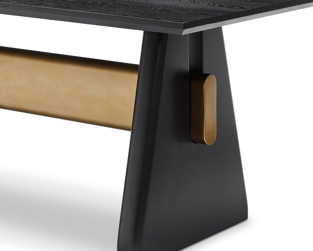 Liang & Eimil Walden Dining Table - Black Oak Veneer/Brushed Brass