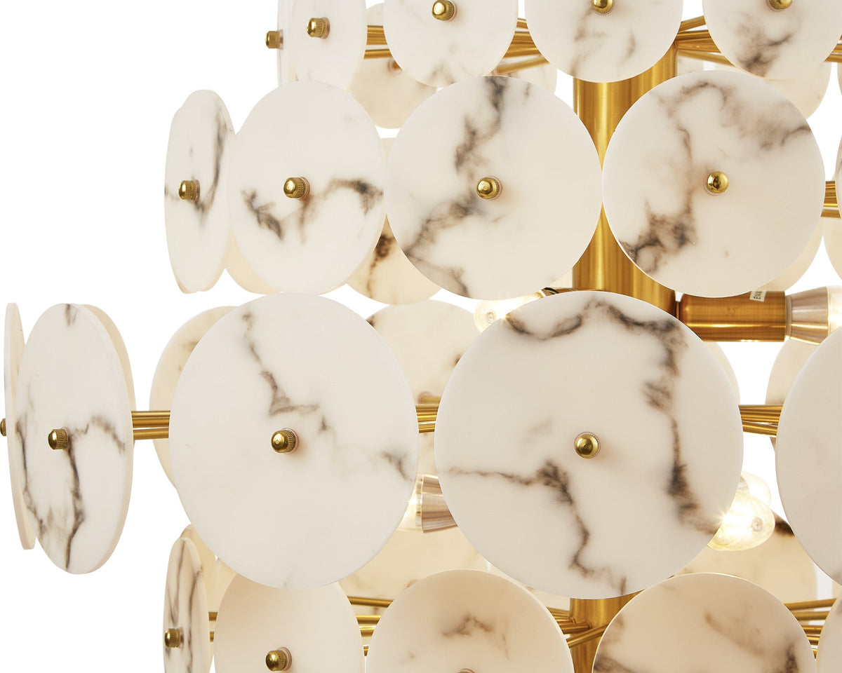 Liang & Eimil Momo Chandelier - Antique Brass & Alabaster Effect