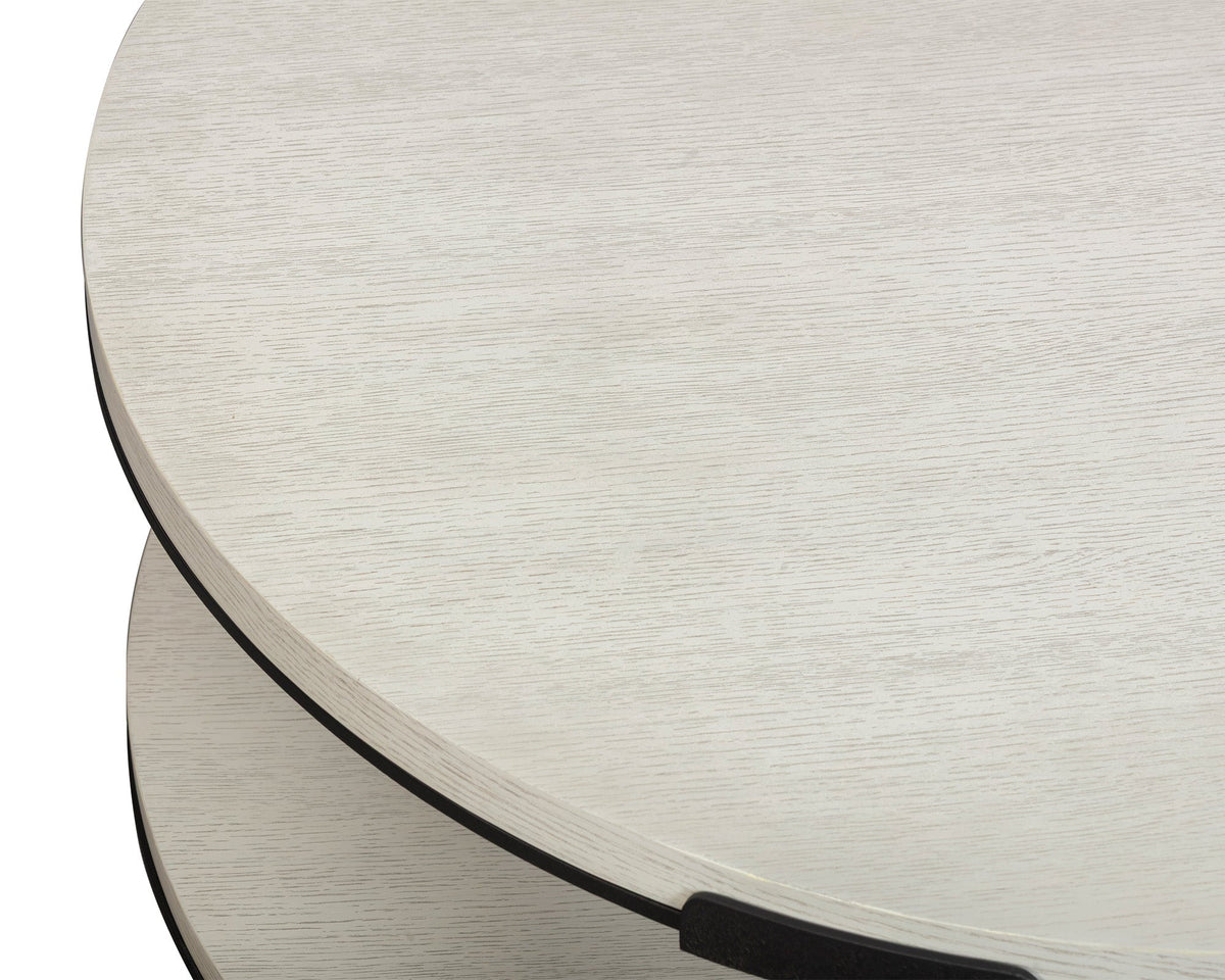 Liang & Eimil Alcana Coffee Table - Cloud Stained Oak and Black Textured Metal