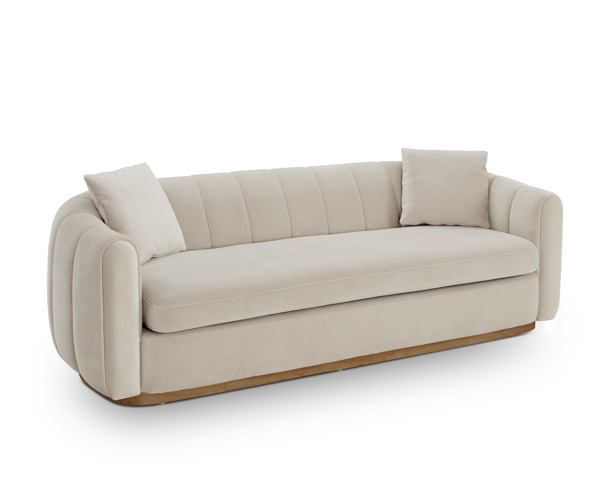 Liang & Eimil Arles 3 Seater Sofa - Melbourne Stone & Natural Wood