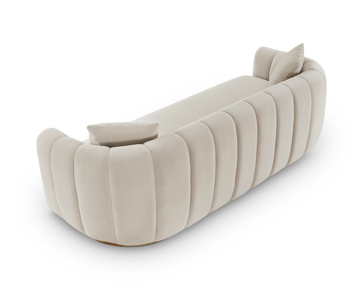 Liang & Eimil Arles 3 Seater Sofa - Melbourne Stone & Natural Wood