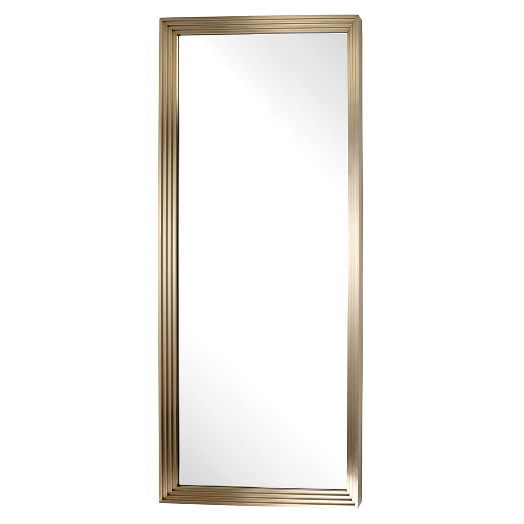 Brushed Brass Stepped Mirror