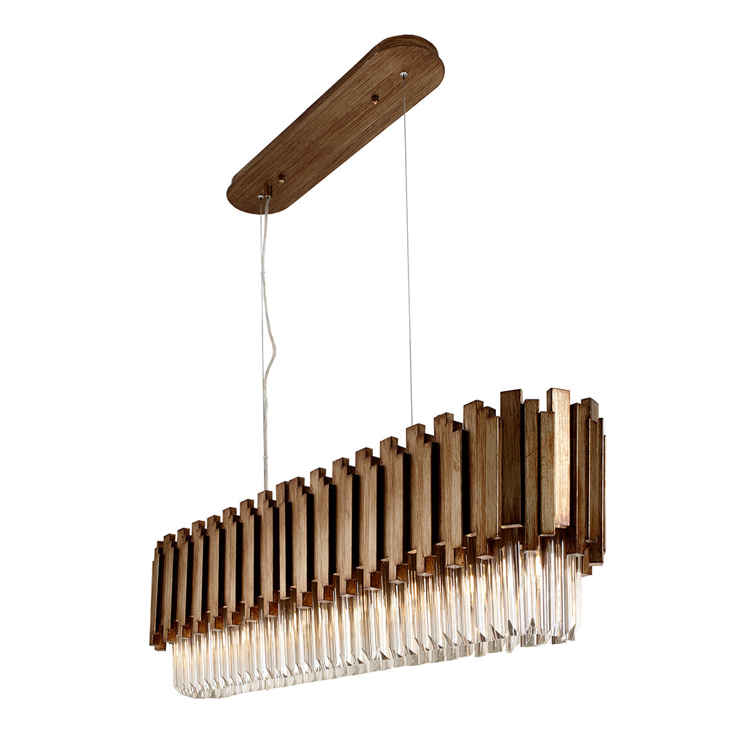 Antique Finish Rectangular Chandelier