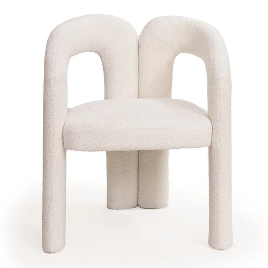 Mavis Dining Chair - Chex Polar Bouclé