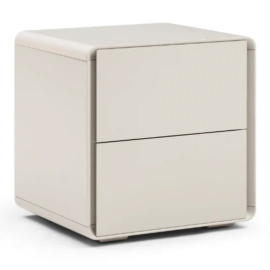 Kota Bedside Table - Matte Beige