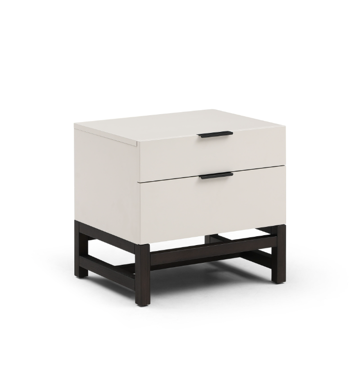 Webb Bedside Table - Matte Beige