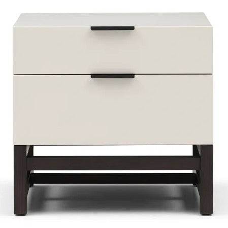 Webb Bedside Table - Matte Beige