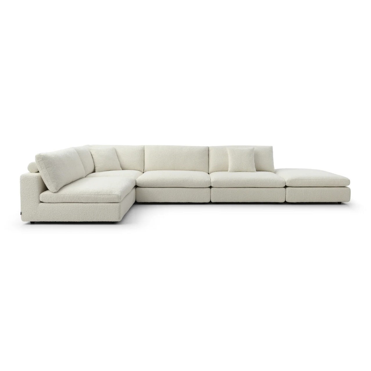 Blanco 5 Piece Modular Sofa - Chex Polar Bouclé