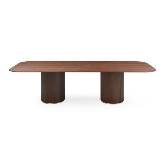 Lantine 280 Dining Table - Walnut & Brass
