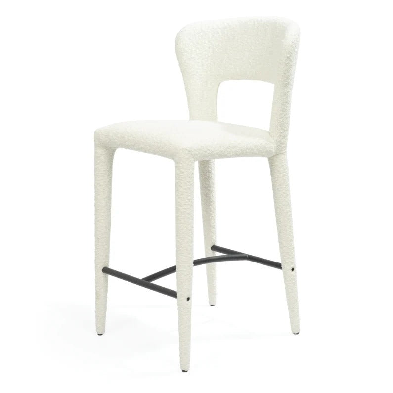 Pari I Bar Stool - Chex Polar Bouclé