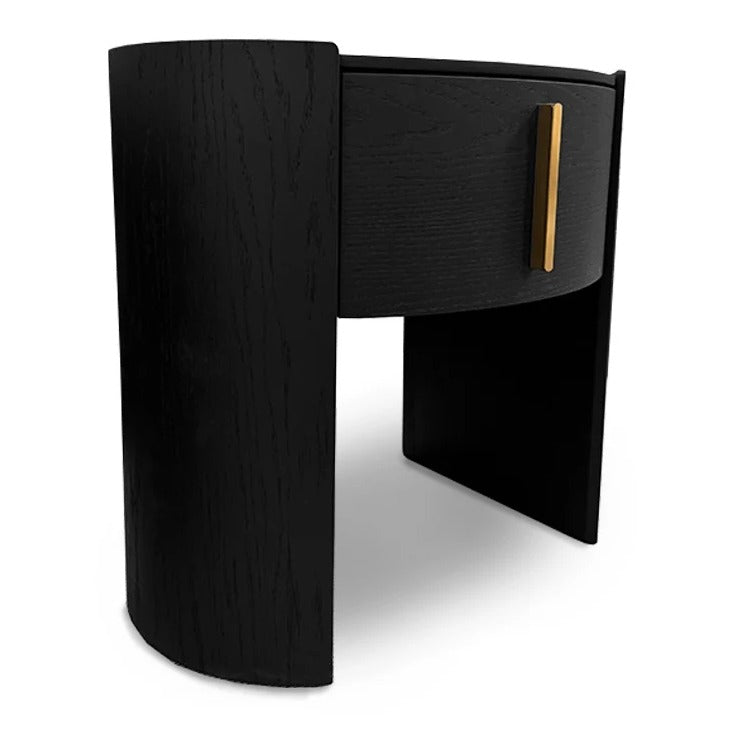 Tulume Bedside - Matt Black Oak