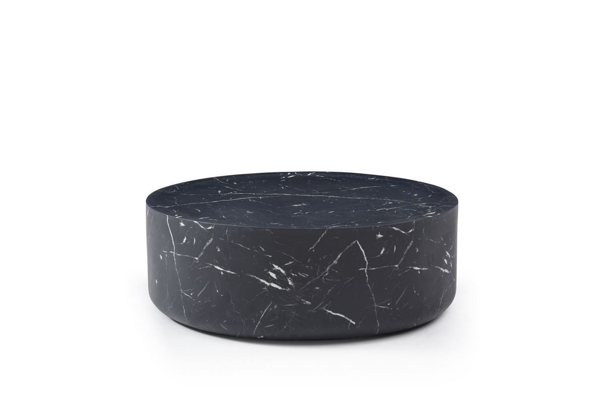 Ciladro Coffee Table - Faux Black Marble - Medium