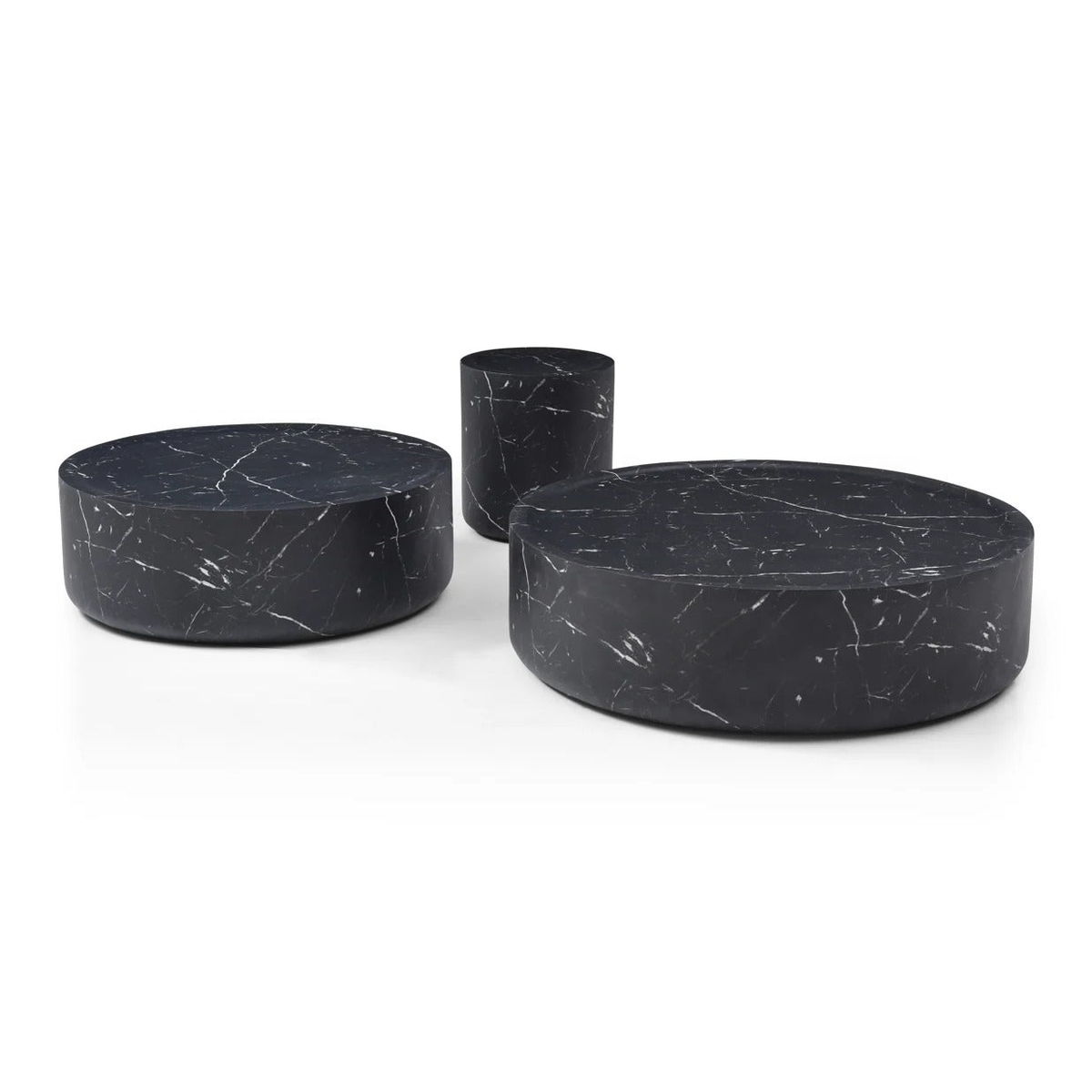 Ciladro Coffee Table - Faux Black Marble - Medium