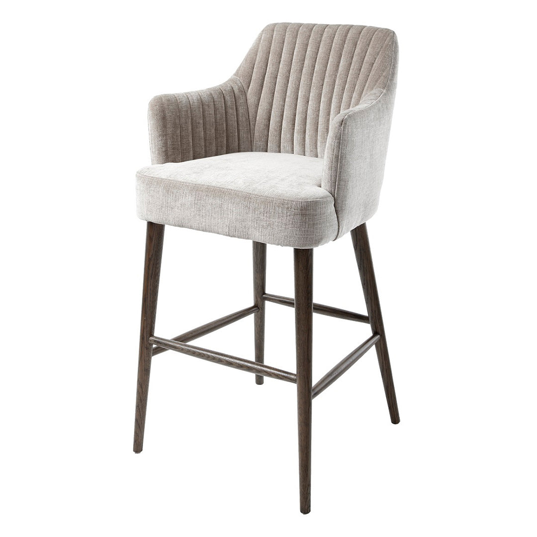 Chenille Latte Finish Bar Stool