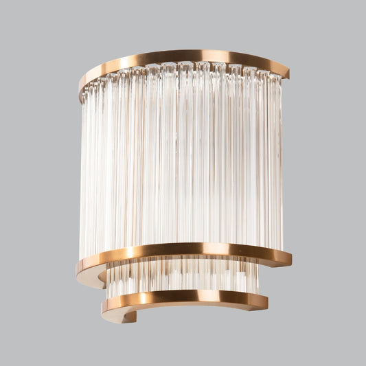 Tiered Antique Brass Wall Light