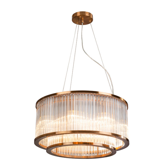 Tiered Antique Brass Chandelier