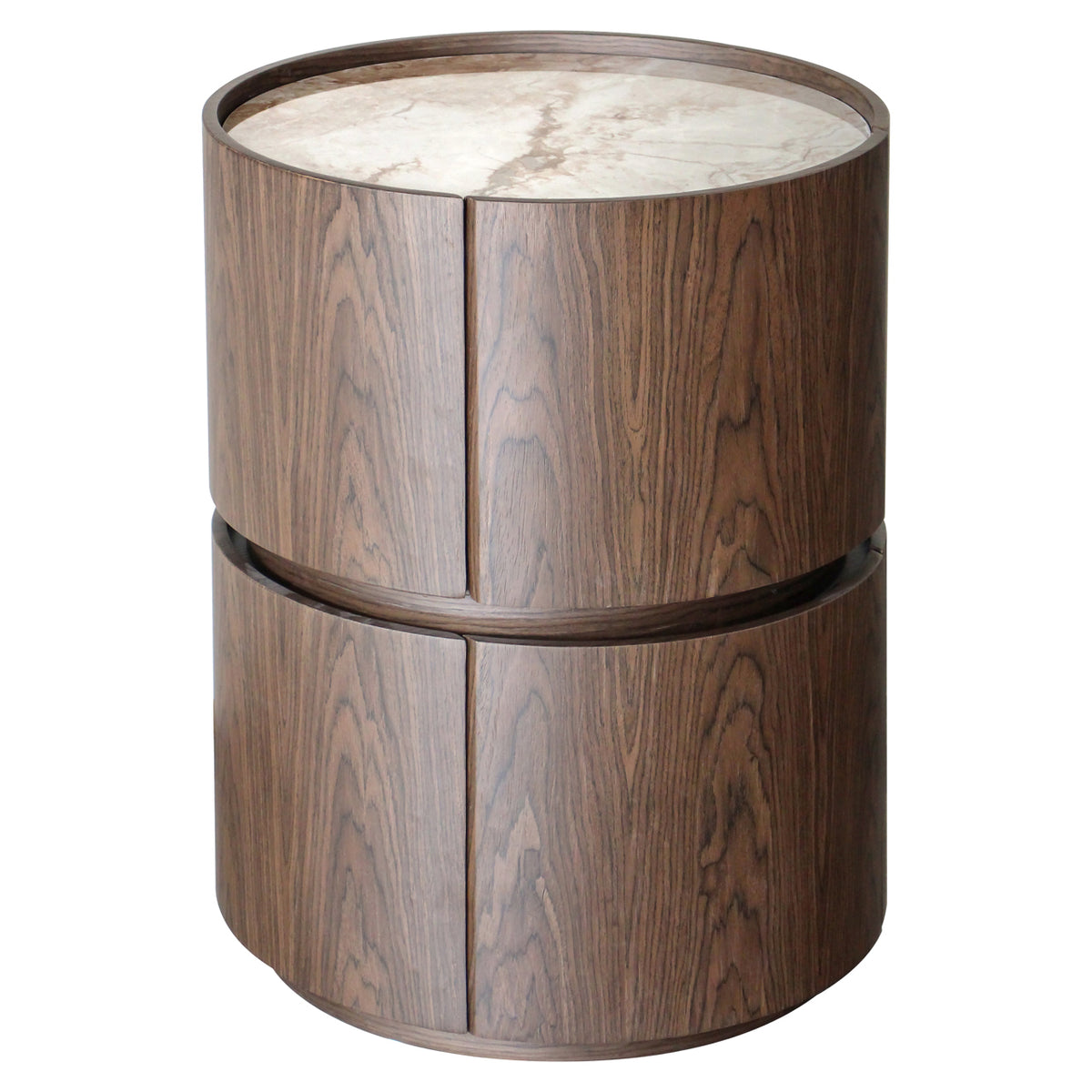 Ellerby Brown 2 Drawer Bedside Table