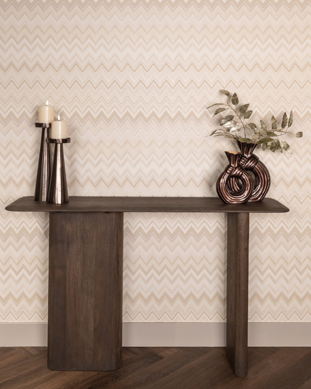 Castella Smoked Charcoal Console Table