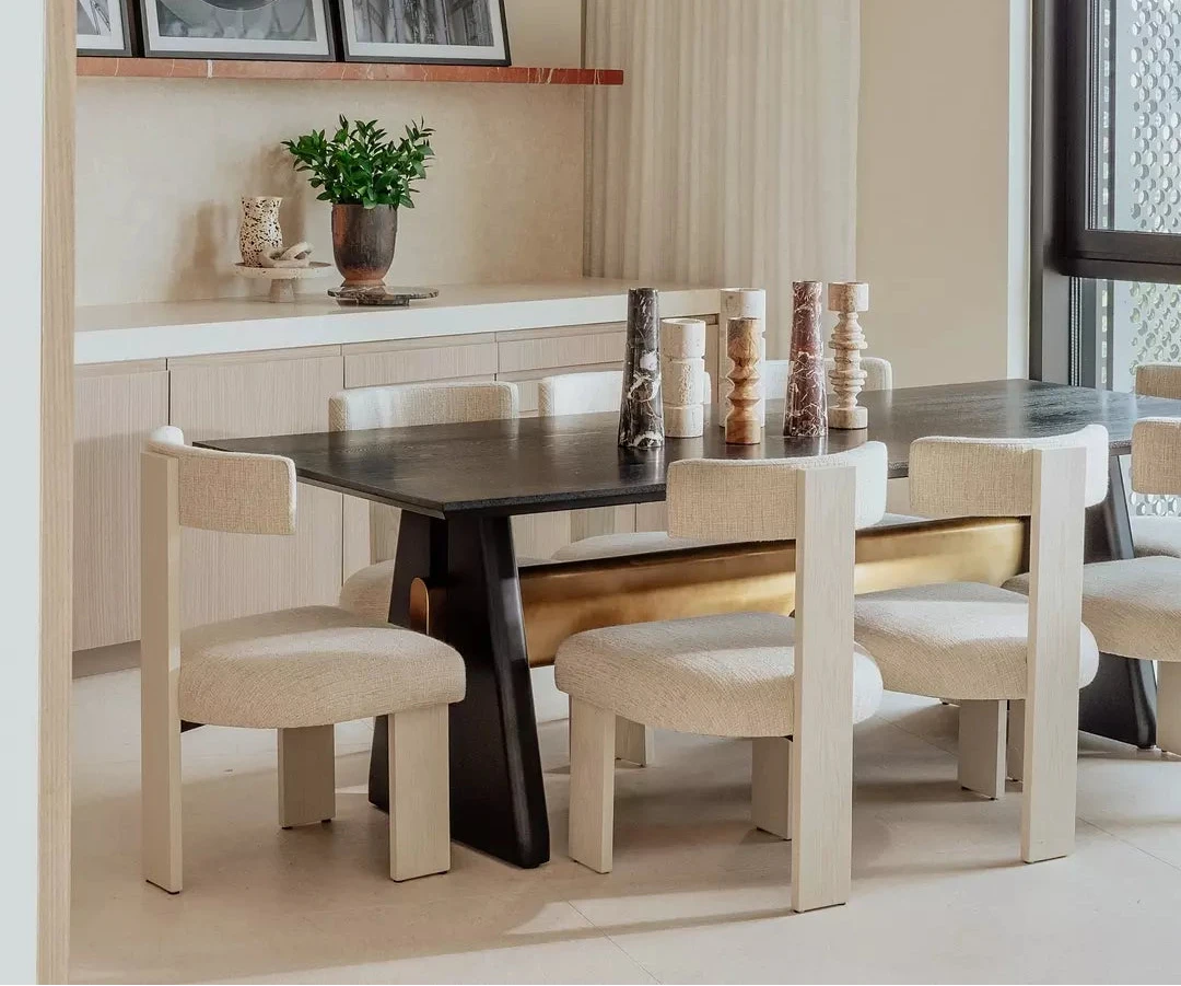 Liang & Eimil Walden Dining Table - Black Oak Veneer/Brushed Brass