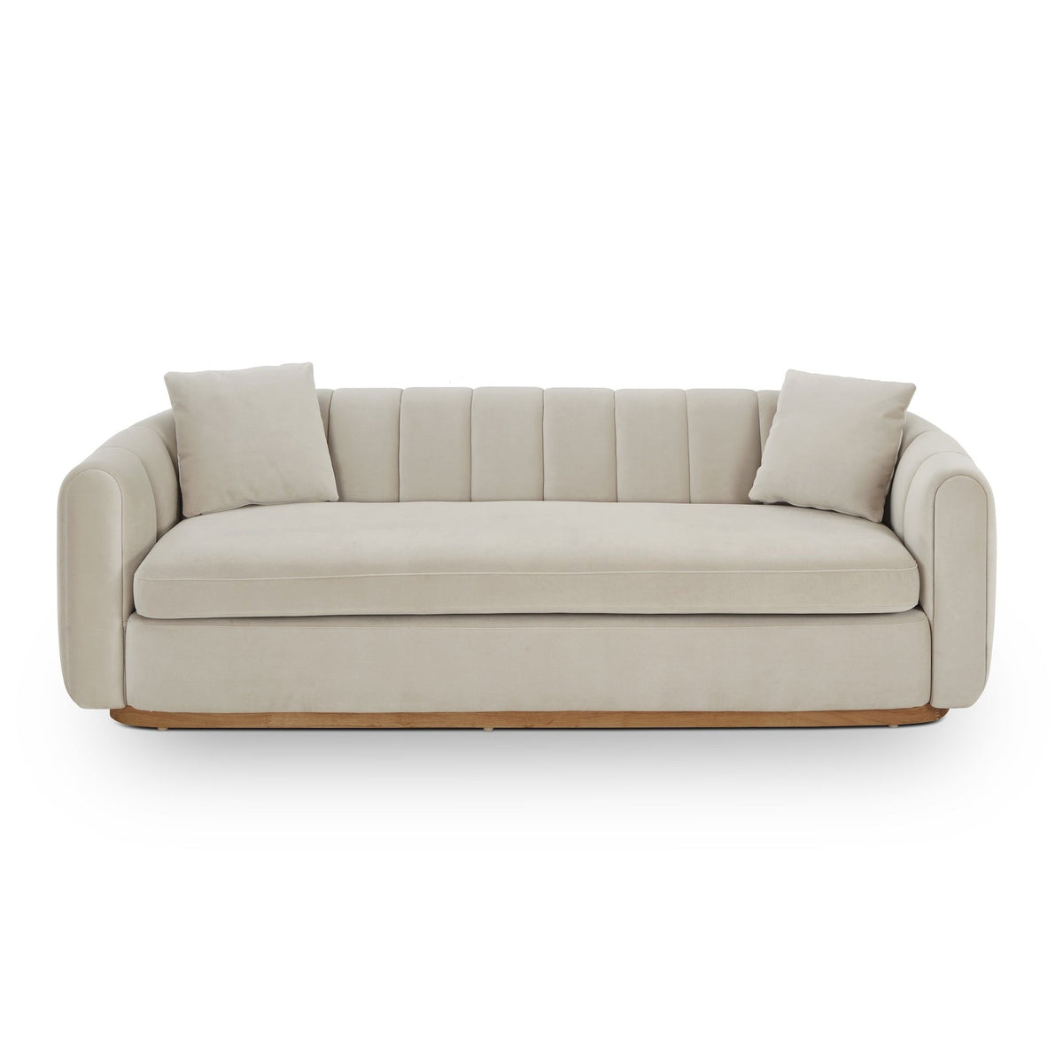 Liang & Eimil Arles 3 Seater Sofa - Melbourne Stone & Natural Wood