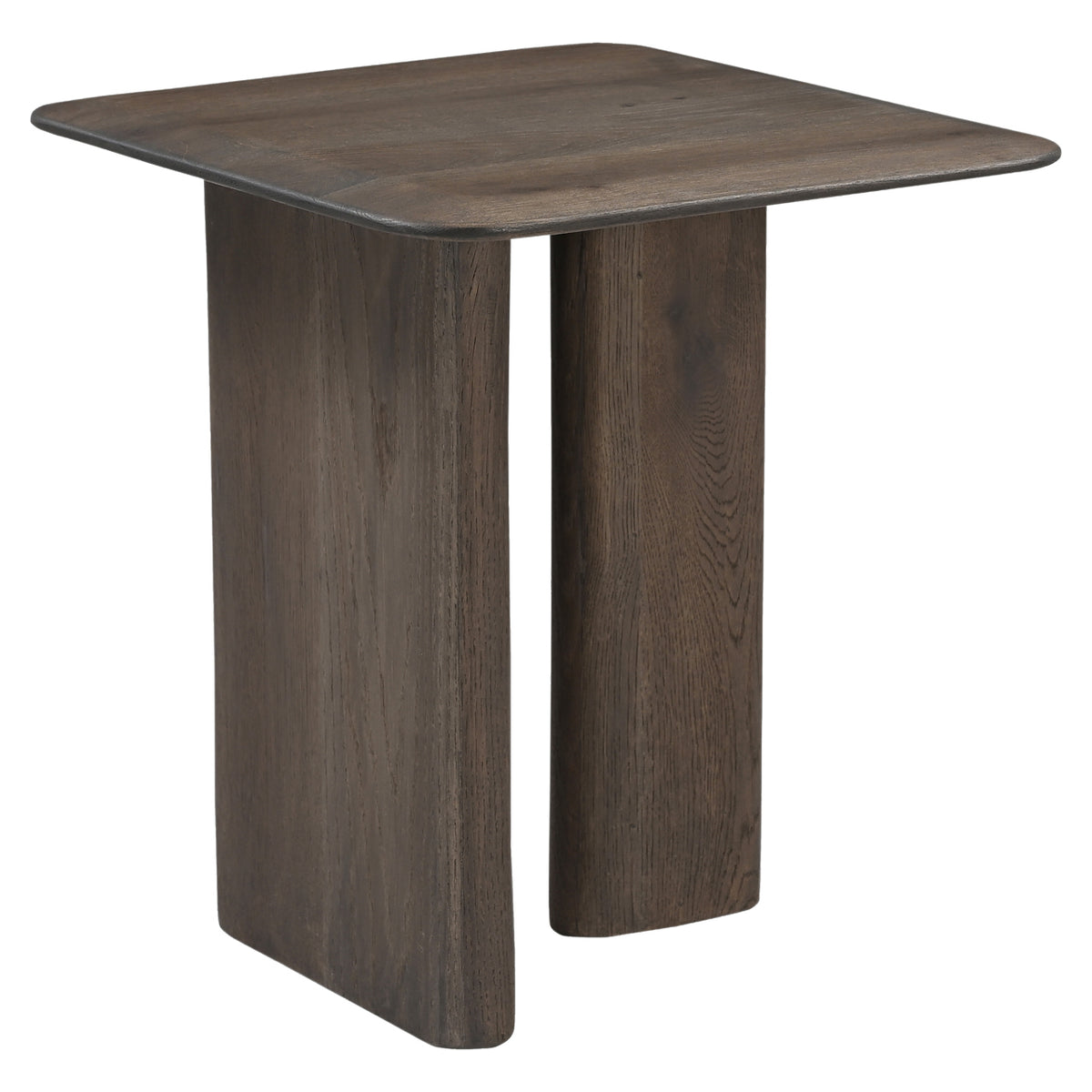 Castella Smoked Charcoal Oak Top Side Table