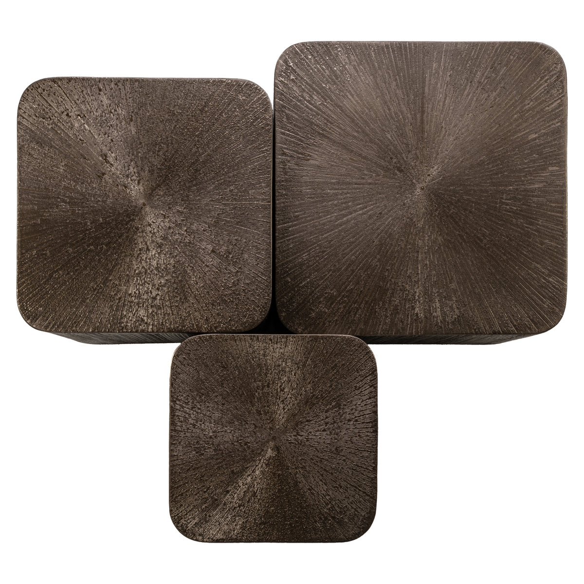 Cubist Bronze Coffee Table Set