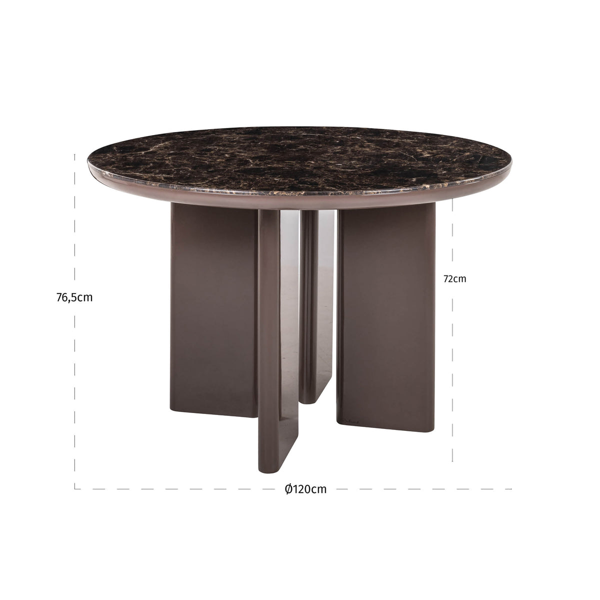 Ancona Chocolate Brown Dining Table