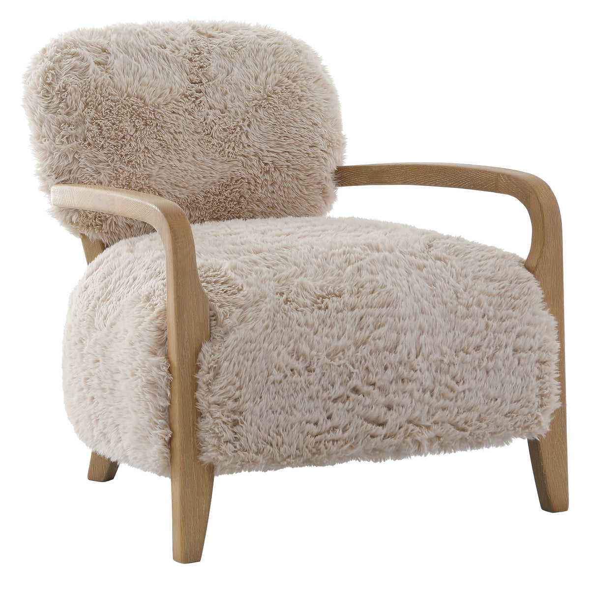 Lucca Faux Sheepskin Accent Chair