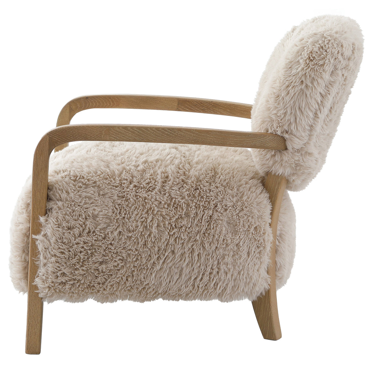 Lucca Faux Sheepskin Accent Chair