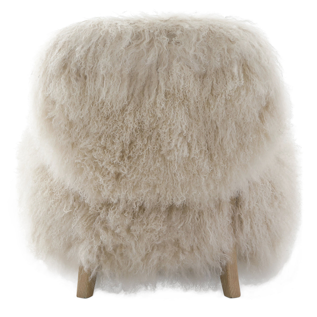 Lucca Natural Real Long Sheepskin Accent Chair