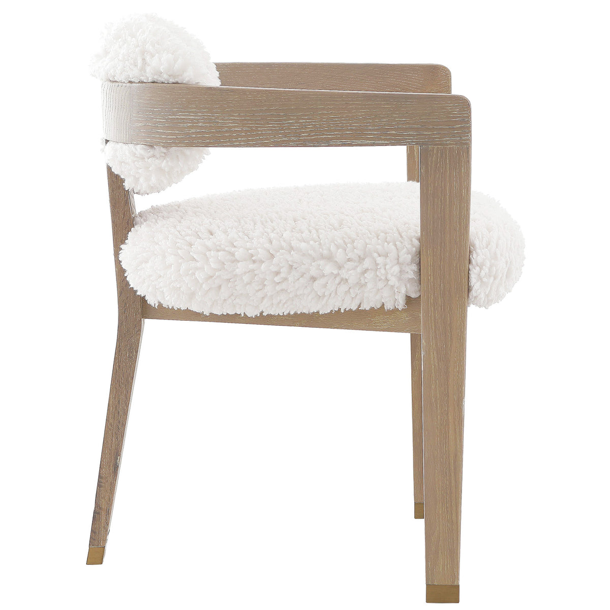 Lucca Faux Sheepskin Dining Chair