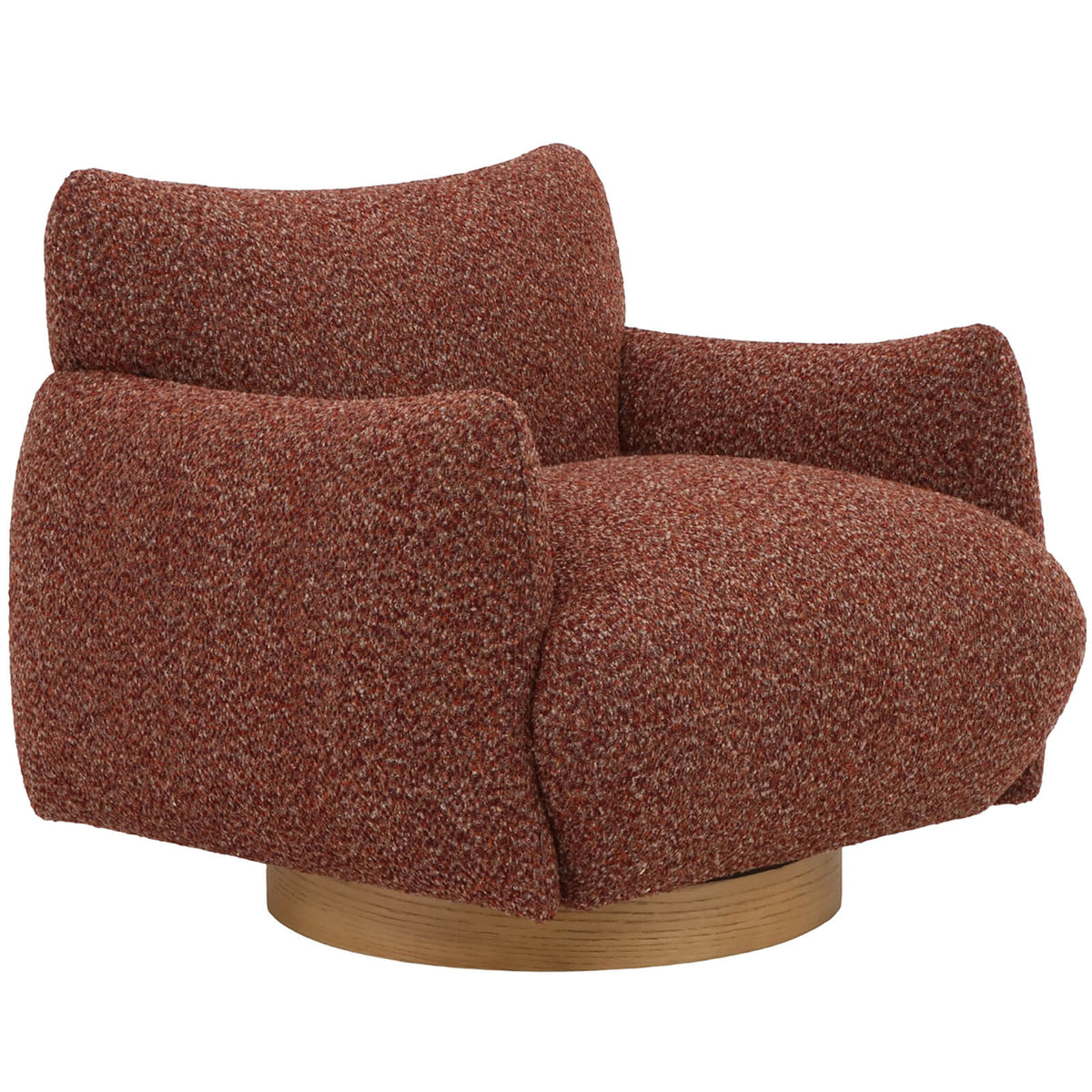 Montalto Mulberry Boucle Swivel Chair